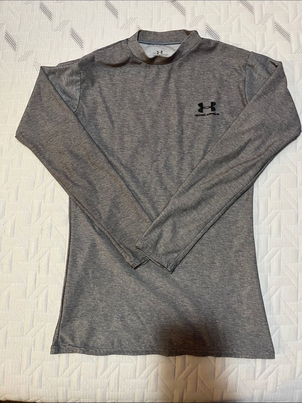 Under Armour Gray Long Sleeve Mock Neck Performance Shirt